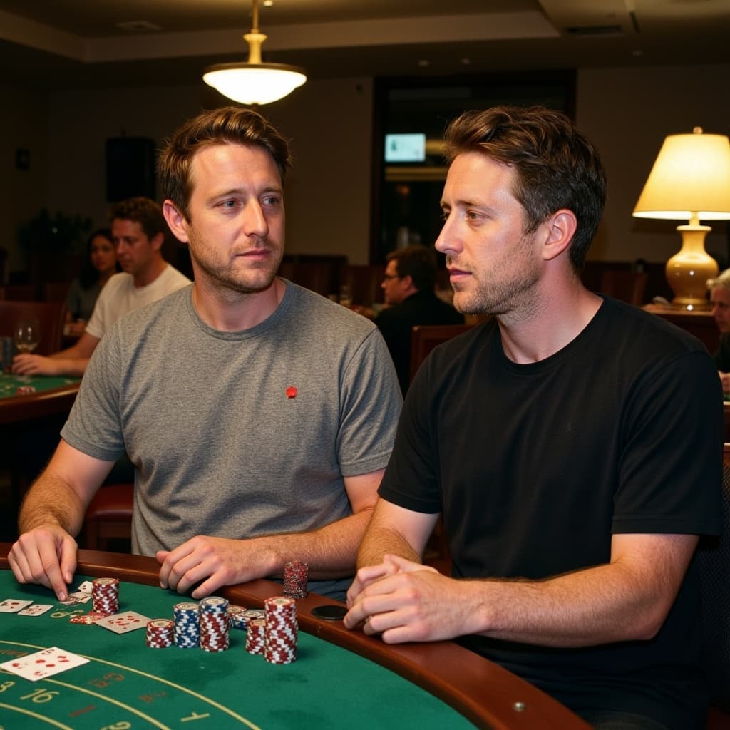 In las vegas with friends at a craps table